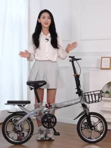 Folding Bike Work Scooter Trifold Bikes Bicycle Adult Foldable Bicycle For Adults Folding Youth 20\22-Inch Variable Speed Shock Absorption Work Folding Installation-Free