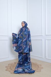 DALANOVA Mukena HULYA Navy Bahan Shaquilla Twill