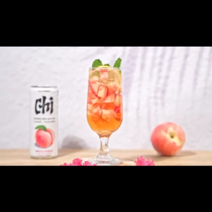 CHI Forest Sparkling Water Bebas White Peach 480ml - Minuman Soda Rasa Persik