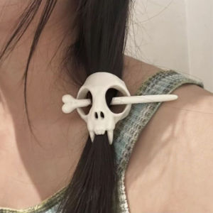 เครื่องประดับผมวันฮาโลวีน สีขาว กระดูกสัตว์เลี้ยงขนาดเล็ก สไตล์โกธิก สไตล์แมว สุดน่ารัก สำหรับการถ่ายภาพ ตกแต่งผม เครื่องประดับผม
