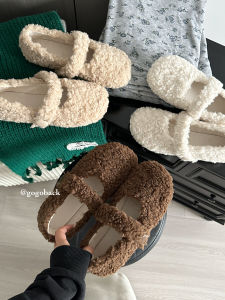 รองเท้าส้นแบนหนังสัตว์เทียมทรงหัวมนสำหรับผู้หญิง Gogoback รองเท้าส้นแบนแบบมีสายรัดหัวเข็มขัดแบบอเนกประสงค์ รองเท้า Mary Janes ส้นแบนแบบสวมสบาย