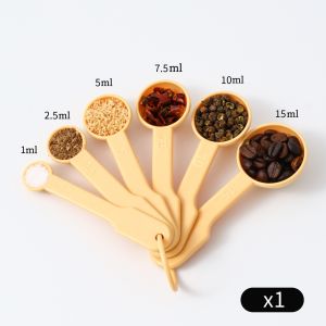 WORTHBUY | 6 Cái/bộ Bộ Thìa Đo Bằng Nhựa Có Thể Lồng Vào Nhau Để Làm Bánh & Nấu Ăn Đa Năng Hạt Cà Phê Muối Gia Vị Đo Thìa