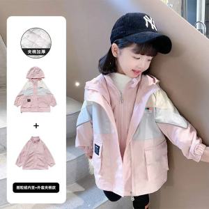 Áo Khoác Trẻ Em Nữ Mùa Xuân Thu Ba Trong Một Áo Khoác Trẻ Em Mùa Đông Có Thể Tháo Rời Áo Khoác Trẻ Em Mùa Thu Mới 2025