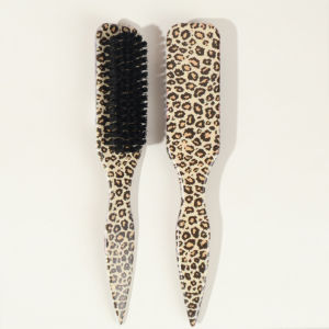 Boar Bristle Slick Back Hair Brush for Sleek Ponytail Bun & Smoothing Baby Hairs Flyaways Edge Control - Backcombing & Teasing