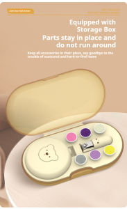 AiQUE Newborn Baby Nail Grinder Electric 6pcs Multi-head Anti-scratch Child Anti-meat Nail Clipping Manicure Suit Portable