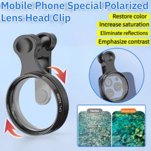 Mobile Phone Special Polarized Lens Head Clip Polarized Phone Camera Lens Artifact Eliminates Reflective Coating