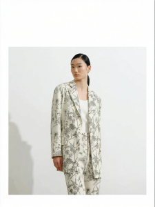 Single Button Loose Womens Blazer