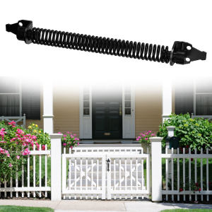 Gate Spring Closer 14 Inch Self Closing Gate Spring Metal Adjustable Gate Closer Heavy Duty Closing Spring with Fittings for Wooden and Vinyl Fence Door Gate 360mm (14 inch)