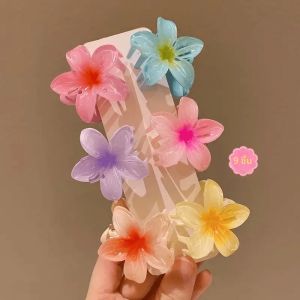 คลิปผมดอกไม้ไข่น่ารัก 6 ชิ้น เหมาะสําหรับทรงผมครึ่ง - ขนาดเล็ก พลาสติก พร้อมรายละเอียดลูกไม้ คลิปฉลาม