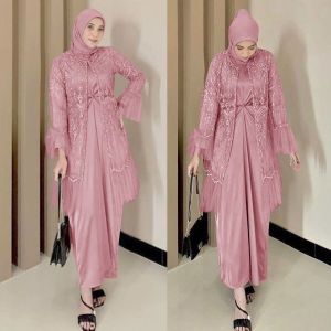 Maxi Marta/Gamis 2in1/Gamis pesta kondangan model kekinian