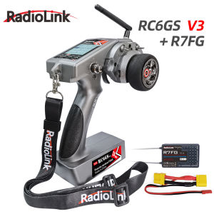 Radiolink RC6GS V3 2.4G 7 Channel RC Radio Transmitter with R7FG/R8FG Receiver Gyro Telemetry Remote Controller for RC Car Boat