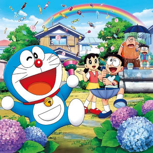 Kayou | Cartoon D-Doraemon 500PCS/1024 PCS Jigsaw Puzzles Family Activity Game for Living Room Home Decor Gift Frameless