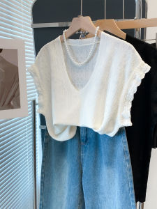 JIANDIYA | Áo Thun Ren V-neck Hở Lỗ Nhẹ Short Sleeve