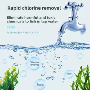 MONLEYTA | Fishery Health Care Chlorine Removal Water Purifying Tablets Large Soda Water Aquarium Disinfectant Stabilizer No Sun Exposure Needed