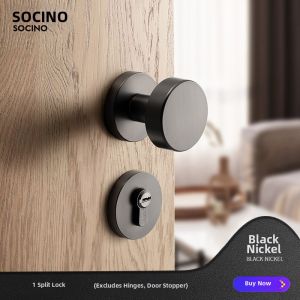 SOCINO | Quiet Bedroom Door Lock Magnetic Split
