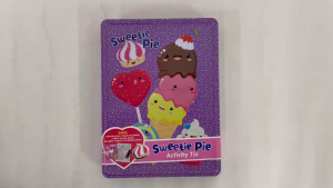 Sweetie Pie Happy Tin Book Gift Set for Kids with Colouring Pencils & Poster Bubble Stickers