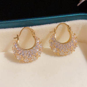 New Fashion Classic Temperament  Zircon Basket Earrings Gift Womens Jewelry Earrings