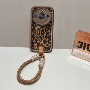 Phone Case Honor X9C Smart 5G Elegant Retro Leopard Print Soft Casing with Lanyard Lens Protection Shockproof Silicone Back Cover 2025