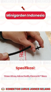 2 KONEKTOR JOINER SELANG 7 MM Nepel straight sambung konektor lurus