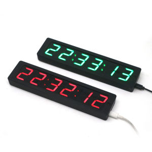 WIFI Clock W Second 1.2 Inch Wireless Network Timing Electronic Clock LED Digital Display TIME Alarm Clock Temperature Typec USB