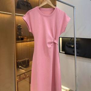 Váy Ngắn Tay Thường Ngày Thanh Lịch Cho Nữ Mùa Hè 2025 Thiết Kế Rộng Rãi Thon Gọn Dài Vừa Phải Váy Thun Váy Chữ a