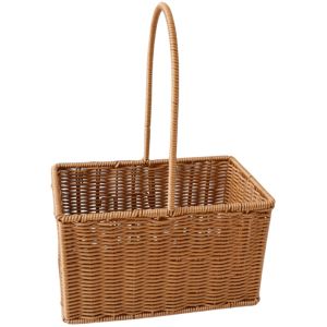 Rattan-Style Portable Handheld Basket