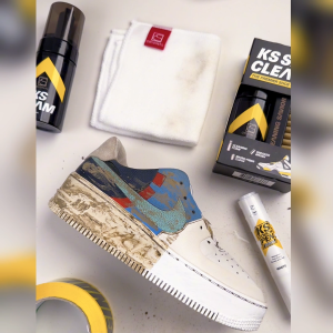 KS Shoe Cleaner Travel Kit – Portable Premium Sneaker Cleaning Neutral Formula Safe White Shoes Care Dry Clean Set KSORIGINAL