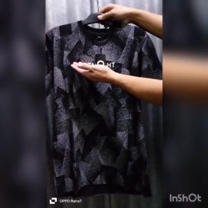 Distro Azlan Colection Model Kaos Polos Lengan Pendek Corak Fullprint Premium T-shirt Cowo Cewe