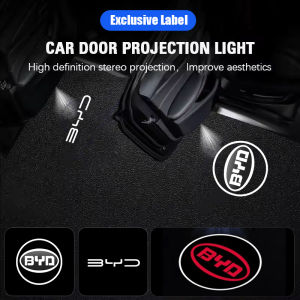 BYD CARE | For BYD Atto 3 Yuan Plus Song Plus Seal Dolphin Sealion Seagull Led HD Car Door Logo Welcome Light Projector Lamps Accessories