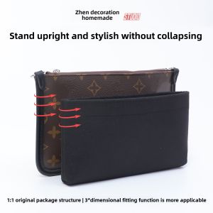 Black Knight Inner Lining Bag for LV Carryall Cargo Tote Bag Insert Pouch Cube Structure Storage Organizer Pure Color Felt