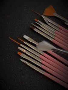 🔥 เครื่องอุปกรณ์ตกแต่งเล็บ ชุดพู่กันเพ้นท์เล็บ ชุดละ15 วันท์, ลายเพ้นท์เล็บ พู่กันหัวเล็ก Set บนหน้าเล็บ