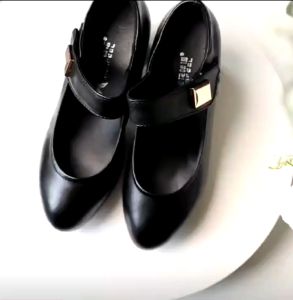 EDM【Free Shipping】School Shoes for Women Soft Leather Shoes High Heels Work Shoes Students Shoes Nurse Shoes for Women