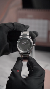 Jam Tangan Pria Christophe Arden CA 2005 MDBSSBA Black Dial Silver Stainless Steel Strap