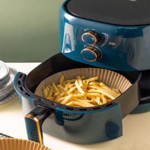 Air Fryer Disposable Paper Liner - 50PCS Non-stick Air Fryer Parchment Paper Oil-proof Waterproof Air Fryer Paper Liner Food Grade Air Fryer Cookers Liner for Baking Frying Roasting Microwave