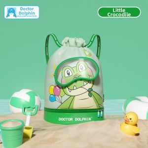Doctor Dolphin | Waterproof Separate Dry Wet Swim Bag for Kids with Cartoon Pattern