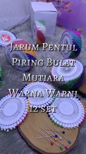 [PIRINGAN] JARUM PENTUL WADAH BULAT / JARUM PENTUL WARNA MENCOLOK / JARUM JILBAB