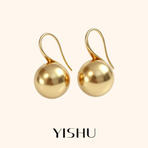 YISHU | Golden Pearl High-Heel Shaped Earrings