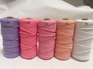 100M Natural Macrame Cord Color Macrame Cotton Rope Yarn For Wall Hanging DIY Handmade Knitting Cat climbing Pet Rope Supplies