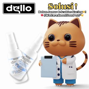 Spray Obat Anti Jamur dan Scabies Kucing Alami Untuk Mengatasi Kudis Koreng Eksim dan Gatal Kitten Solusi Hewan Peliharaan DELLO FOR CAT