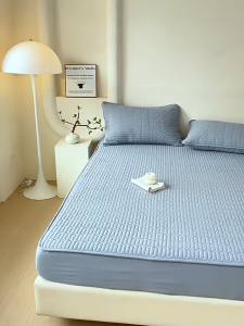 ปลอกหมอน2ใบ💦ที่นอนบาง ผ้าปูนอน 5ฟุต/6ฟุต เย็นสบาย ผ้ารองกันเปื้อนที่นอน รัดมุม360° กันน้ำTPU ผ้าปูรองนอน ผ้ารองกันเปื้อน