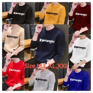 Sale Spesial Sweater Crewneck Elegan Kaos Pria Trendy Sweatshirt Kasual Sweter Cowok Wrangler