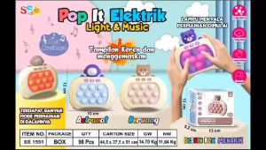 Mainan Anak Pop It Elektrik Fast Push LED - Puzzle motorik fidget toys