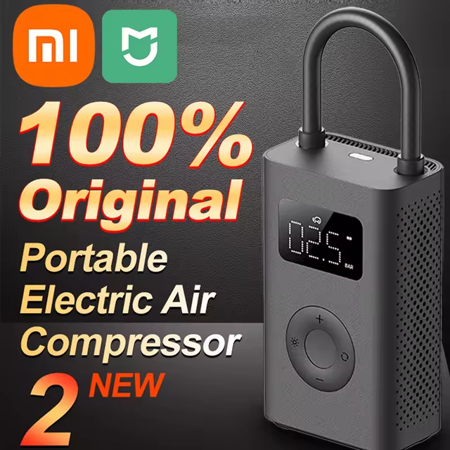 XIAOMI MIJIA Air Pump 2 Portable Electric Air Compressor LED Light