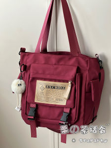 Japanese Style Workwear Retro Crossbody Bag College Student Class Commute Leisure Shoulder Bag Large Capacity Class Bag Make-up Bag