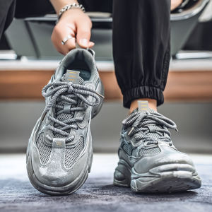 New 2025 Dad Shoes Mens Trendy Brand High-End Net Surface Sports Shoes Mens Thick Bottom Casual Running Soft Bottom Fashion Shoes