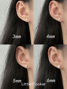 S925 Sterling Silver Natural water Pearl Earrings Womens Mini Unique Design Sensation High-end Sensation Ear Caring Hole Hoops