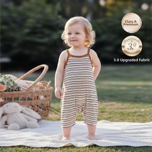 UIN BABY | Stripe Summer Modal Sleeveless Halo Romper