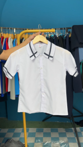 Áo trắng học sinh nữ CỔ VUÔNG cấp 1 2 may kỷ cao cấp thoáng mát chất kate sil xịn VNO132