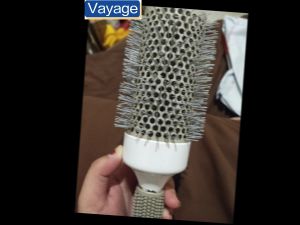 Pro Hairdressing Curly Hair Brush Ceramic Aluminum Tube Hair Roller Comb Fluffy Hair Style Tools
