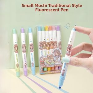 Duga Little Grain Fluorescent Pen Large Capacity Marker Pen for Primary School Students National Style Clickable Highlighter